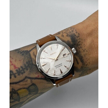 Custom Seiko Mod • White Sakura Rose Gold Diamond Presage • 40.5mm